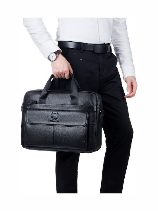 GWB-046 Leather Men's Briefcase Black