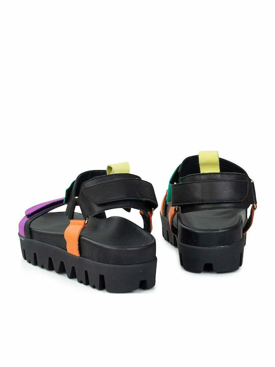 Leather Women's Flat Sandals Sporty