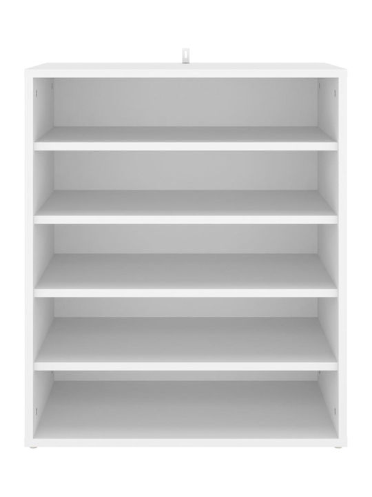 Holz Schuhschrank mit 5 Regalen White L60xW35xH70cm