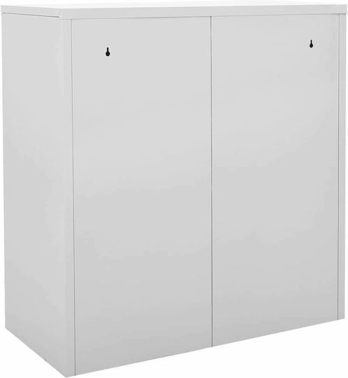 Metallic Locker with Locking Capability with 9 Cabinets Light Grey / Blue 90x45x92.5 cm