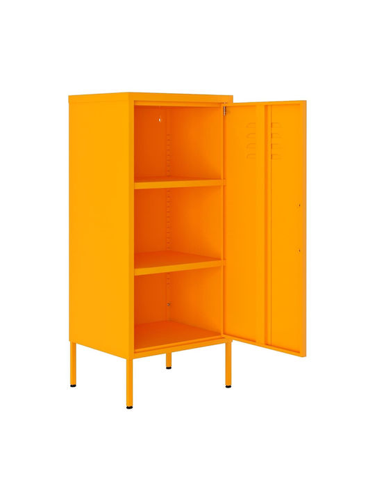 Dulap cu o ușă Metal cu 2 Rafturi Mustard 42.5x35x101.5cm