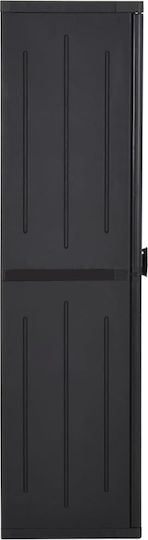 Doppelflügeliger Außenschrank aus Polypropylen mit 4 Regalen Schwarz 65x45x172cm