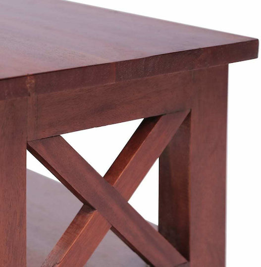 TV Stand from Solid Wood Mahogany L115xW30xH40cm