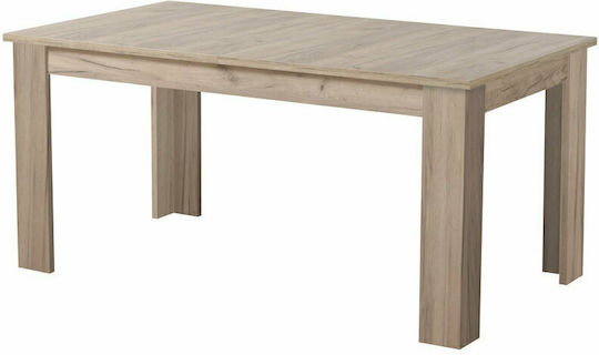 Oscar TS Table Dining Room Extendable Wooden Grey Oak 160.5(+40)x90x76.5cm