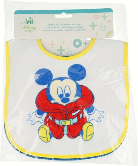 Stor Σαλιάρα Υφασμάτινη με Αυτοκόλλητο Mickey Mouse 2τμχ
