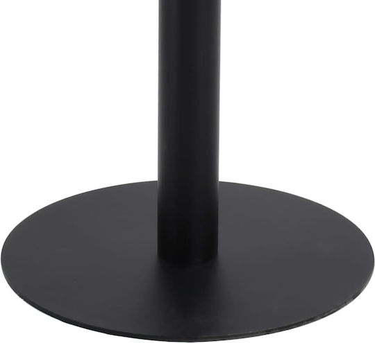 Bistro Square Tavern Table Wooden with Metal Frame Dark Brown 80x80x75cm