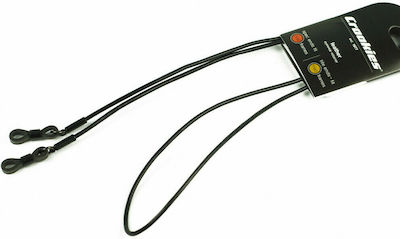 Croakies Premium Leather Κορδόνι Γυαλιών σε Μαύρο χρώμα