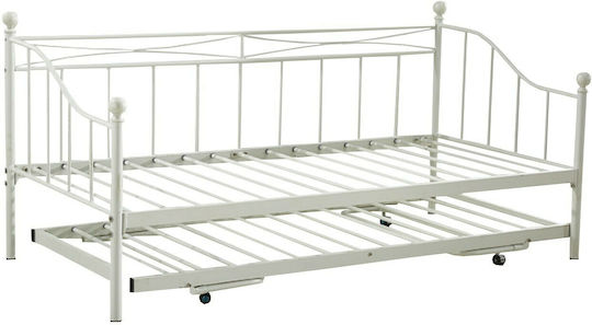 Marin Daybed Kinderbett Metall Weiß Für Matratze 90x190cm