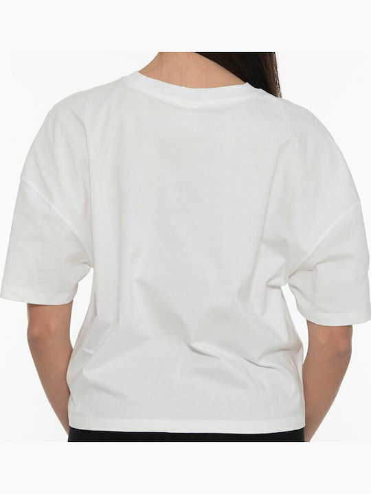 Bluze Damen Sport Crop Tricou Alb