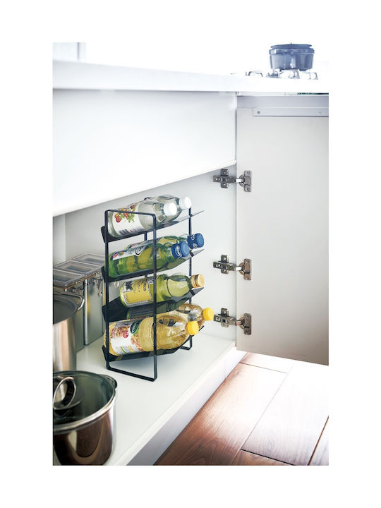 Yamazaki Kitchen Organizer Racks Metallic in Black Colour 20.5x20x40cm