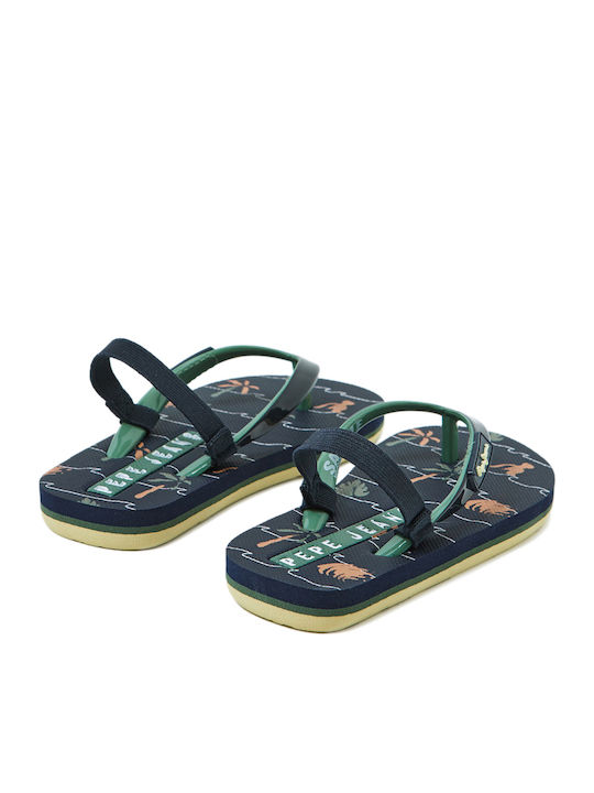 Kids' Flip Flops Navy Blue