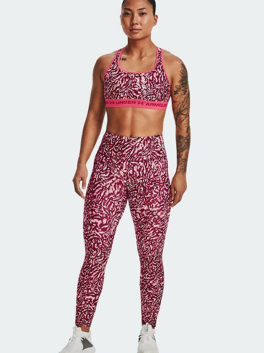 Heat Gear Training Γυναικείο Μακρύ Κολάν Σύσφιξης Ψηλόμεσο Black Rose/Pink Sands/White