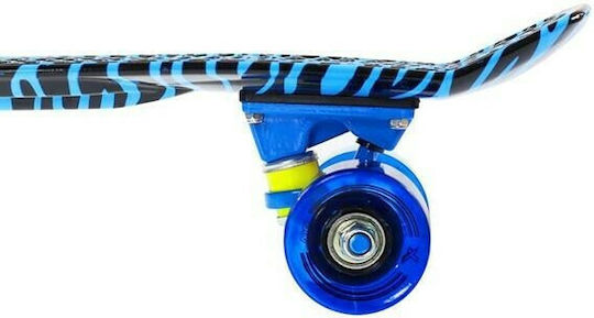 Nils Art Tiger Complete Penny Board 5.51" Blue