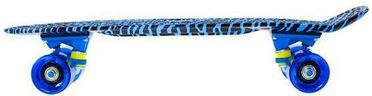 Nils Art Tiger Complete Penny Board 5.51" Blue