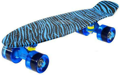 Nils Art Tiger Complete Penny Board 5.51" Blue