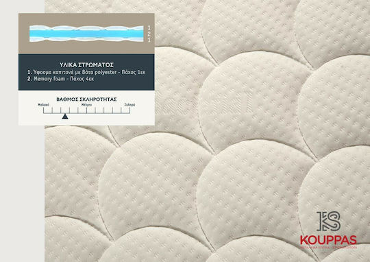 KS Kouppas Matratzentopper Memory Antibacterial Übergröße Memory-Schaum 160x190cm