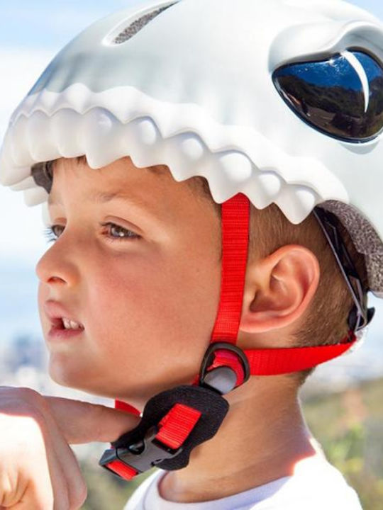 Crazy Safety Shark Cască pentru biciclete / trotinete pentru copii pentru biciclete și trotinete Gri cu lumină LED încorporată