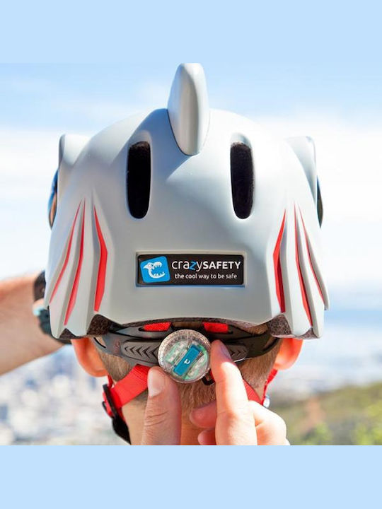 Crazy Safety Panther Cască pentru biciclete / trotinete pentru copii pentru biciclete și trotinete Negru cu lumină LED încorporată