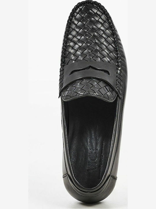 Men's Leather Moccasins Black