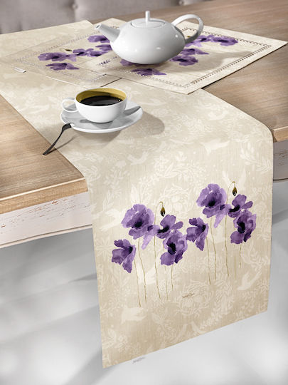 Saint Clair Easter Purple Platzdeckchen Stoff Beige 45x33cm 1Stück