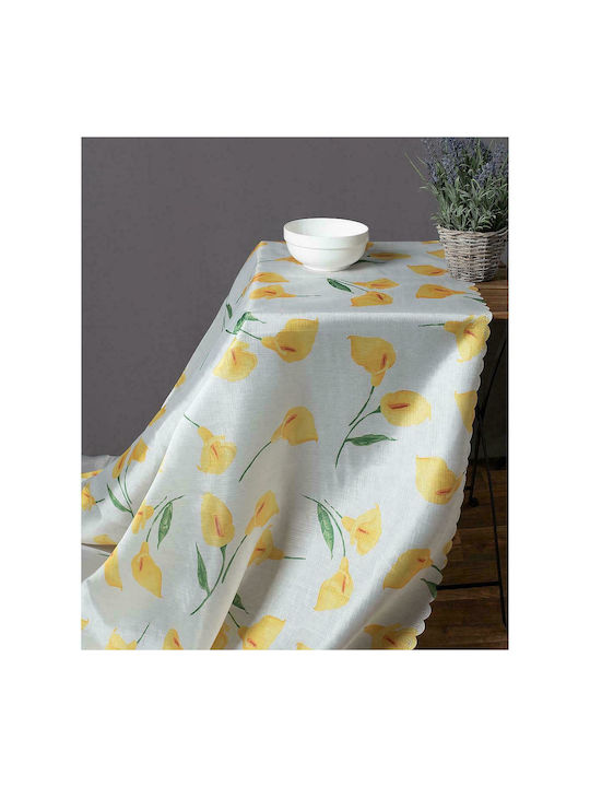 Silk Fashion 5611 Polyester Stain Resistant Tablecloth Λευκό 170x220cm