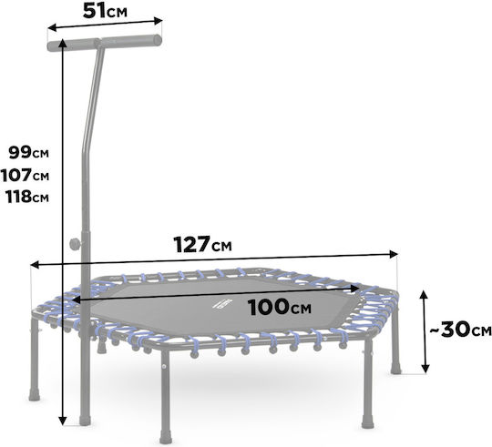Neo-Sport Hexagonal Gymnastics Trampoline 127cm with Handle