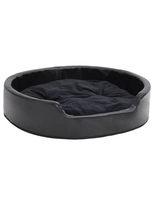 vidaXL Βελουτέ/Συνθετικό Δέρμα Sofa Dog Bed In Black Colour 79x70cm