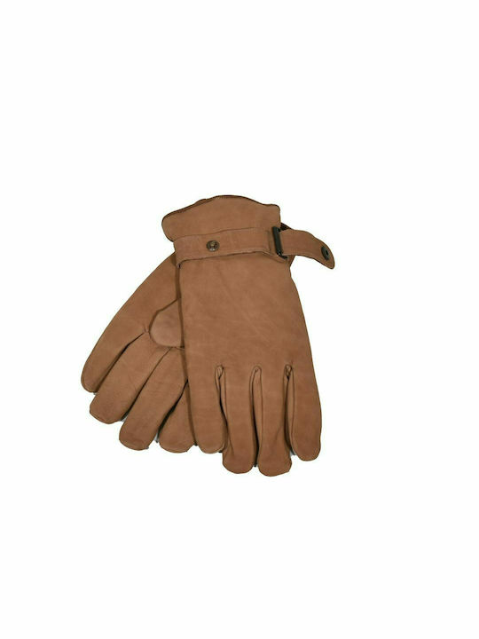 Camel Active Braun Leder Handschuhe