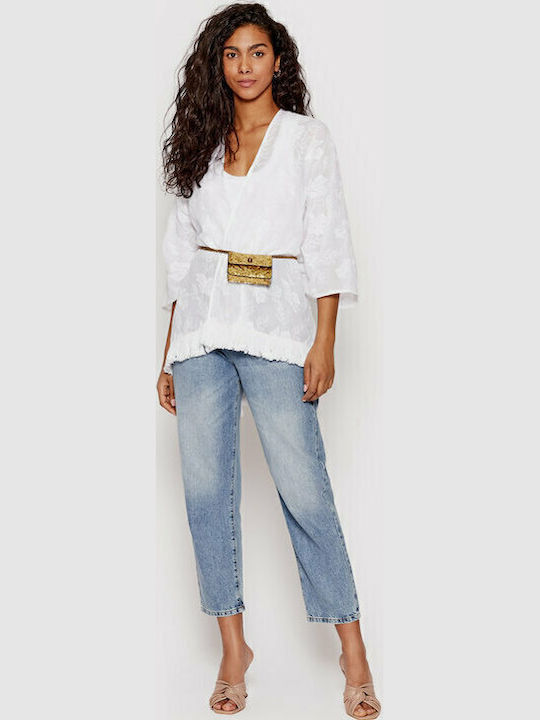 Desigual Clara Women's Mini Kimono Beachwear White