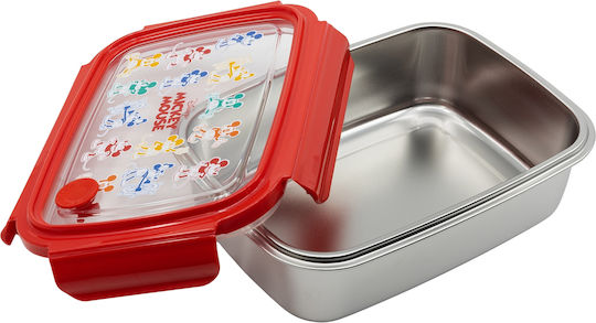 Stor Ανοξείδωτο Παιδικό Δοχείο Φαγητού Mickey 1.02lt Κόκκινο