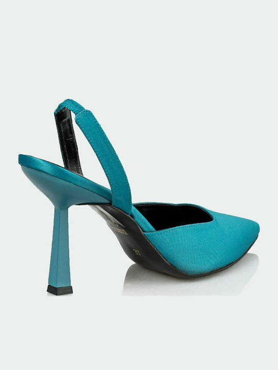 Spitze Zehe Pumps mit Absatzstiletto Petrol