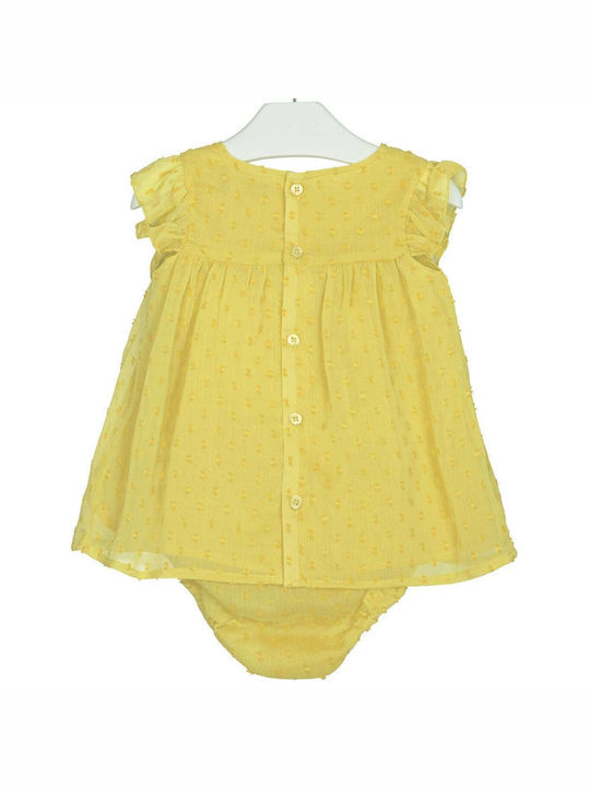 Losan Kids Dress Set with Accessories Sleeveless Yellow