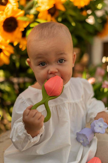 Oli&Carol Theo Tulipa Teether Rubber for 0 Months+