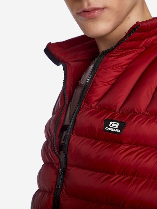 Geacă Puffer Burgundy Fără Mâneci