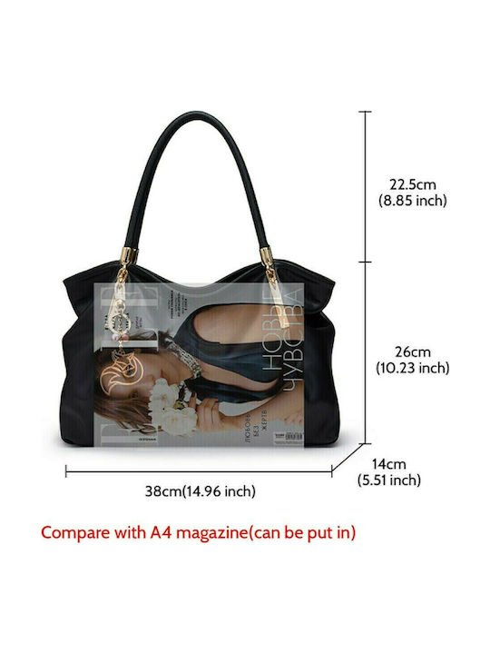 Leather Women's Bag Shopper Shoulder Black