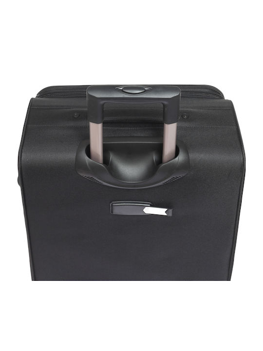 Diplomat Medium The London Collection Medium Fabric Black Suitcase With 2 Wheels Height 67cm