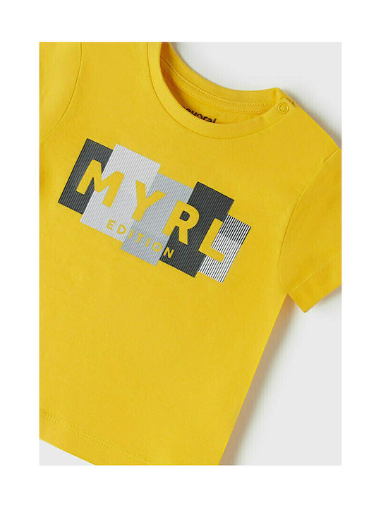 Mayoral Kids' T-shirt Yellow