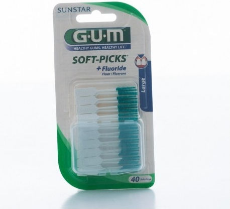 GUM Soft-Picks Fluoride Interdental Brushes Large Green 40pcs