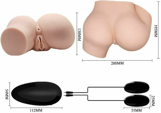 Baile Crazy Bull Realistic Anus Vagina Vibration Double Pleasure Masturbator D-214852 1buc