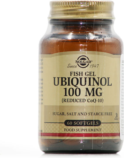 Solgar Fish Gel Ubiquinol fără Gluten 100mg 60 softgels