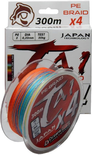 Oceanic Team Tai X4 Multicolor Нишка за риболов Дължина 300м