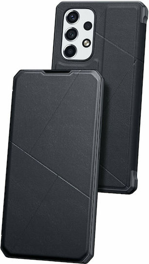 Dux Ducis Skin X Holster Umschlag Rückseite Synthetisches Leder mit Kartenhalter Schwarz (Galaxy A73)