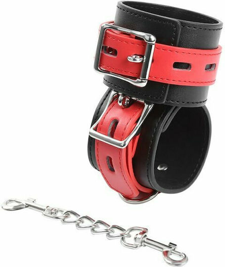 Dream Love OhMama! Fetish Lock Buckle Wrist Restraints Handcuffs Black/Red