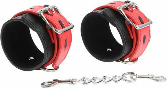 Dream Love OhMama! Fetish Lock Buckle Wrist Restraints Handcuffs Black/Red