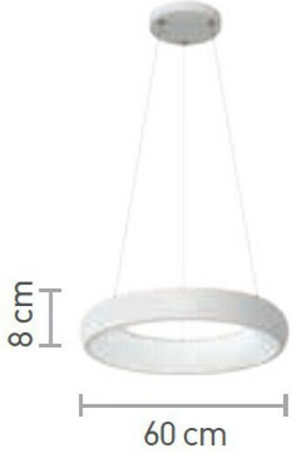 Inlight LED Κρεμαστό Φωτιστικό Μαύρο 60x60εκ.