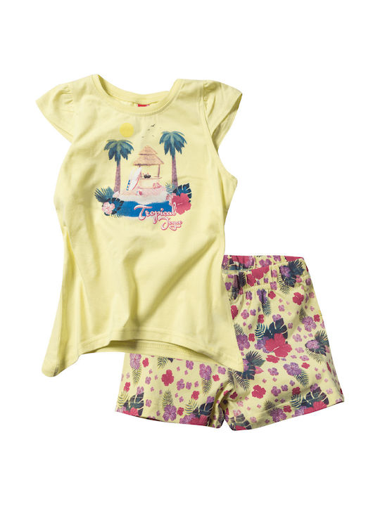 Joyce Kids Set with Shorts Summer 2pcs Yellow