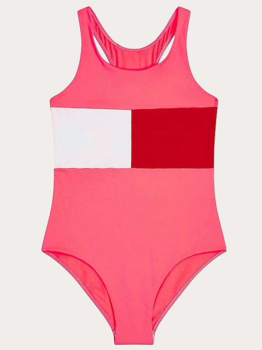 Tommy Hilfiger Παιδικό Μαγιό Ολόσωμο Ροζ