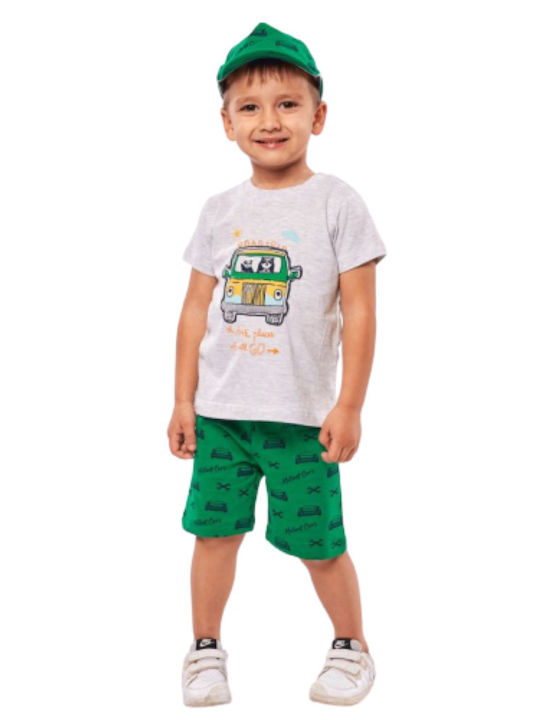 Hashtag Set Pentru Copii Cu Pantaloni Scurți Verde 2 Bucăți Hashtag Set Pentru Copii Cu Pantaloni Scurți Verde 2 Bucăți