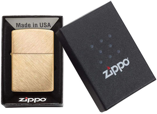 Zippo Klassisches Winddichtes Feuerzeug Flamme Herringbone Sweep Messing