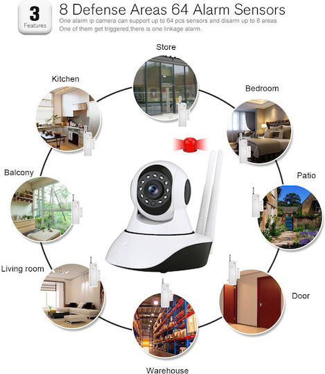 Factory HS-8100 IP Κάμερα Παρακολούθησης Wi-Fi HD 720P
